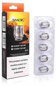 VAPE EXPRESS-Smok V8 Baby Q2 0.4 Ω Ohm Coils Atomizer, Pack of 5